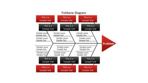 Detailed fishbone diagram PPT template