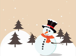 Christmas Snowman & Gift Powerpoint Templates