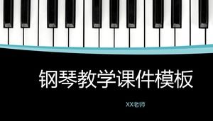 Plantilla PPT de cursos de enseñanza de enseñanza de piano simple