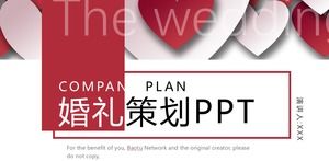 Modelo de PPT de planejamento de casamento criativo vermelho