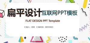 Plantilla ppt de plan de negocios de diseño de color plano