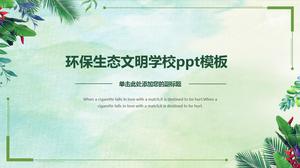 Environmental protection ecological civilization school ppt template