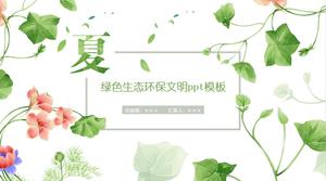 Green ecology environmental protection civilization ppt template