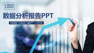 Moda atmosférica tecnologia gráfico fundo empresa relatório de análise financeira modelo PPT