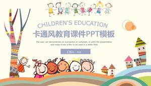 Drum desen animat drăguț pentru copii educație cursuri șablon ppt