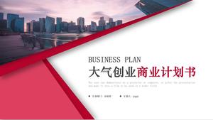Modello PPT di business plan aziendale stratificato atmosferico di fascia alta