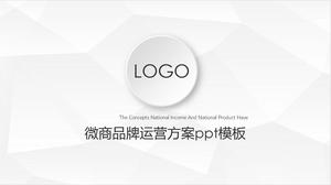 Plantilla ppt del plan de operación de la marca WeChat