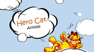Garfield background english theme cartoon picture book ppt template  PowerPoint Templates Free Download