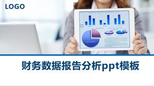 Templat ppt analisis laporan data keuangan