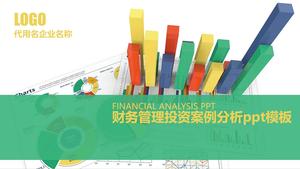 Modelo de ppt de análise de caso de investimento de gestão financeira