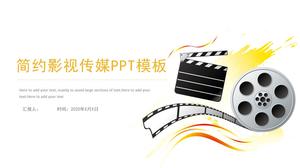 Prosty szablon PPT dla mediów filmowych i telewizyjnych