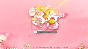 Pink march women's day goddess day ppt template