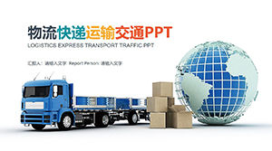 Logistics express transportation traffic ppt template