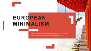 Avrupa ve Amerikan tarzı resim tipografi tasarımı mimari tema PPT şablonu