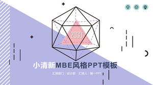 Фиолетовый творческий многоугольник PPT шаблон MBE