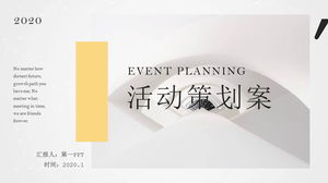 Plantilla PPT de planificación de eventos de estilo fresco pequeño de color elegante