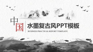 Șablon PPT de cerneală atmosferică în stil clasic chinezesc