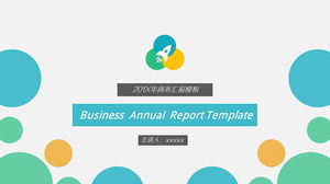 European and American business slideshow template with colorful dot background for free download