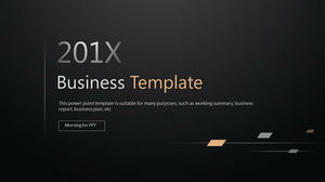Simple black and gold color matching European and American business PPT template free download