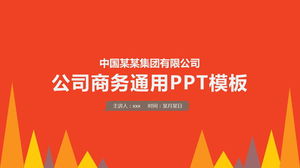 Download gratuito del modello PPT del piano di lavoro di riepilogo del lavoro generale arancione conciso