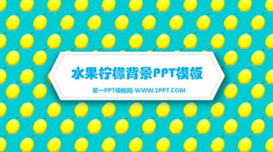 Fruit lemon background catering PPT template