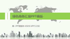 Green business report PPT template