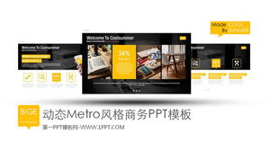 Download di modelli PPT aziendali in stile Metro dinamico