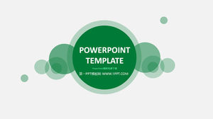 Simple PPT template composed of green circular background