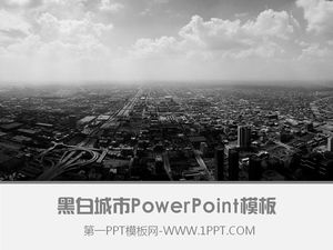 Download do modelo de PowerPoint da cidade em preto e branco