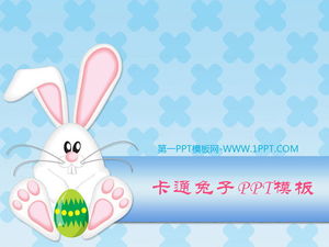 Download de modelo de PPT de desenho de fundo de coelhinho de ovo fofo