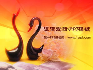 Two little swans background romantic love slideshow template download