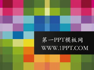 Colorful plaid fashion art slideshow template download
