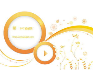 Download de modelo de apresentação de slides de player elegante com fundo laranja elegante