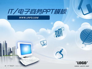 Plantilla de PowerPoint de comercio electrónico/tecnología de Corea Descargar