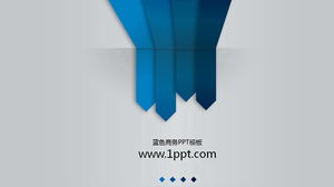 Grauer Hintergrund Blauer Pfeil Geschäft Powerpoint-Vorlage herunterladen