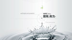 Elegant Water Droplets PowerPoint Template Download