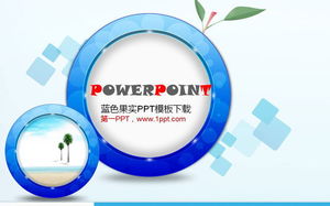 Download del modello PowerPoint di frutta blu cartone animato