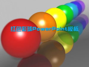 Stereoscopic 3d Color Ball PowerPoint Template Free Download