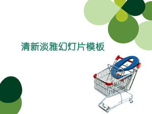 Frische und grüne koreanische E-Commerce-PPT-Vorlage