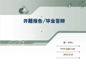 Modelo de PPT de defesa de graduação de relatório de abertura cinza clássico