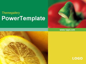 Unduhan template slideshow latar belakang sayuran dan buah-buahan