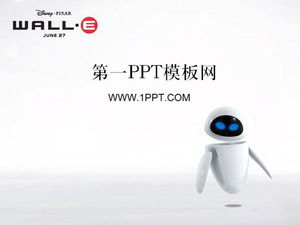 Télécharger le modèle PPT de dessin animé de fond Robot Wall-E