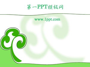 Download del modello PPT di alberelli verdi eleganti e concisi