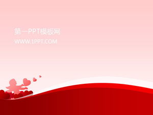 Download de modelo de PPT de amor de fundo de amor rosa