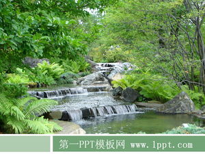 Natural landscape PPT template download