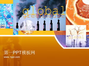 Download do modelo de PPT de efeito estufa de aquecimento global