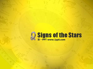 Template PPT 12 rasi bintang gaya klasik