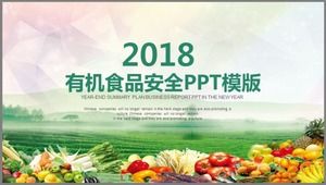 Yeşil organik gıda güvenliği eğitimi PPT şablonu