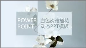 White elegant flower arrangement dynamic PPT template