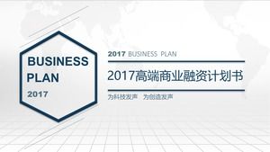 Șablon PPT de plan de afaceri de finanțare de afaceri albastru atmosferă simplă